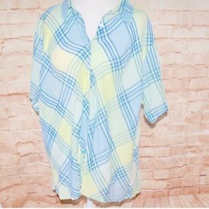 White Stag Short Sleeve Button Down Blouse